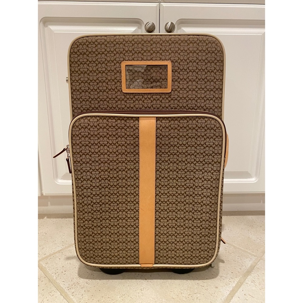 SOLD: Coach Monogram Roller Suitcase